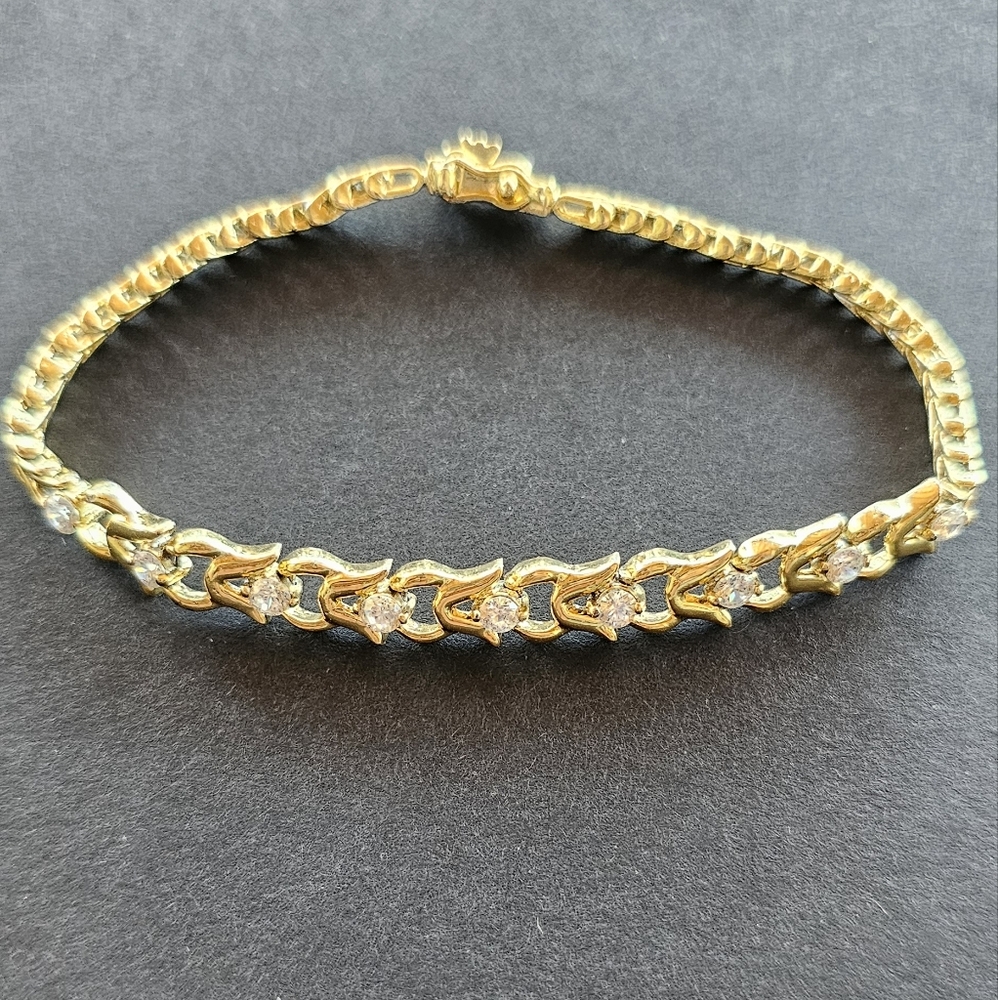 VTG Vermeil 925 CZ Bracelet
